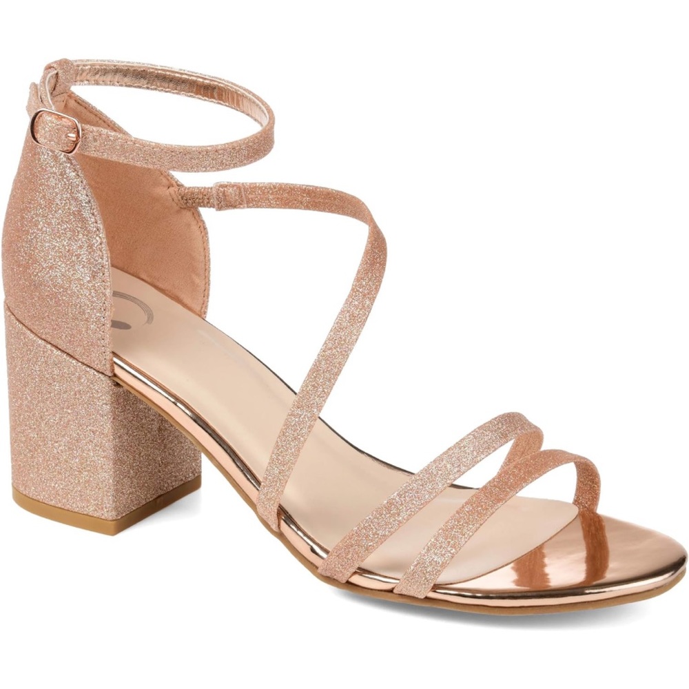 5/$25 rose gold glitter pumps - Picture 2 of 6